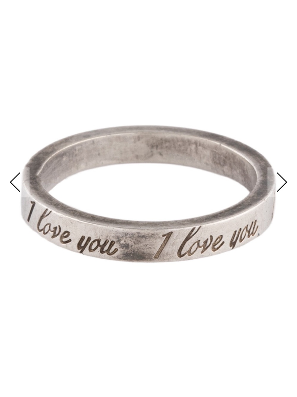 Tiffany & Co. Sterling Silver I Love You Band